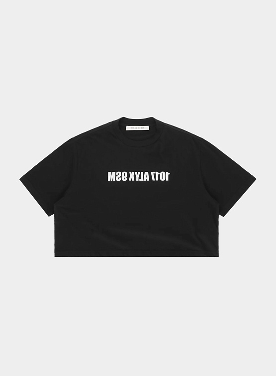 Футболка 1017 ALYX 9SM Logo Cropped Tee Black Футболки и Лонгсливы