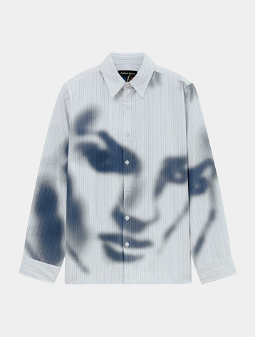 Рубашка KidSuper Blurry Face Airbrush Striped Black