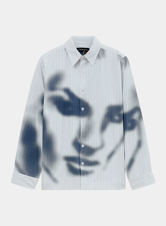 Рубашка KidSuper Blurry Face Airbrush Striped Black