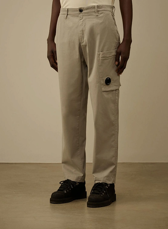 Брюки C.P. Company Stretch Sateen Regular Cargo London Fog