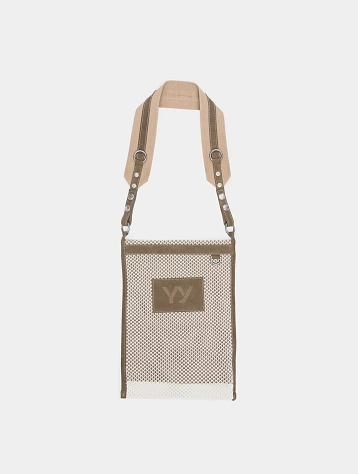 Тоут OPEN YY Mesh Crossbody Brown