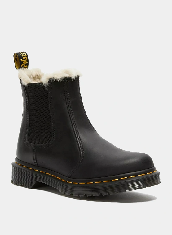 Женские челси Dr. Martens 2976 Faux Fur Lined Black