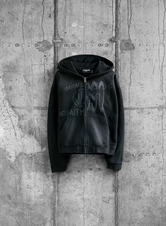 Зип-худи NO/FAITH STUDIOS Split Zip Jacket Used Black