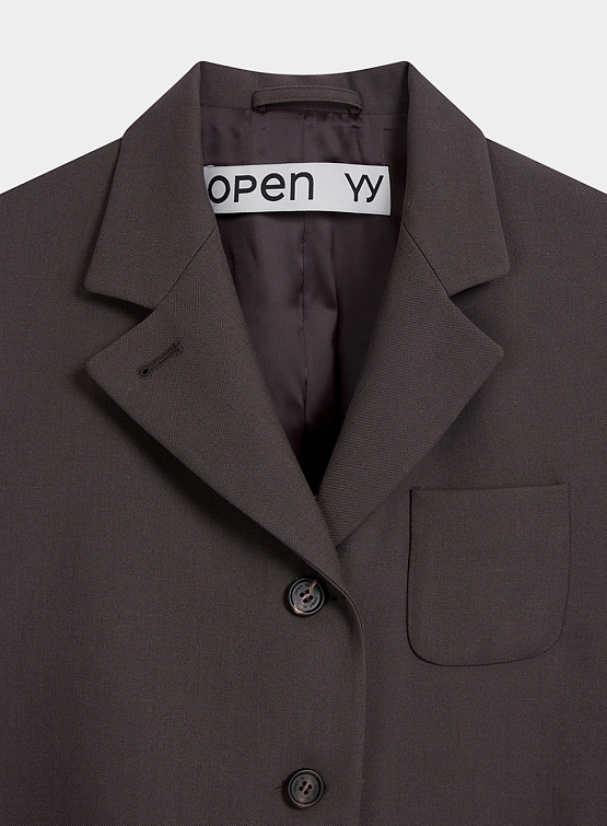 Женский пиджак Open YY Exposed Pocket Brown