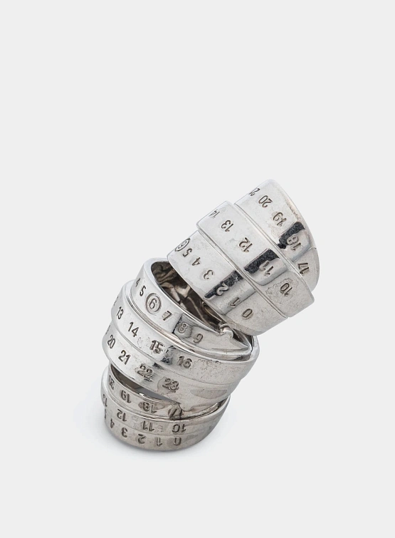 Кольцо MM6 Maison Margiela Numeric Polished Palladio