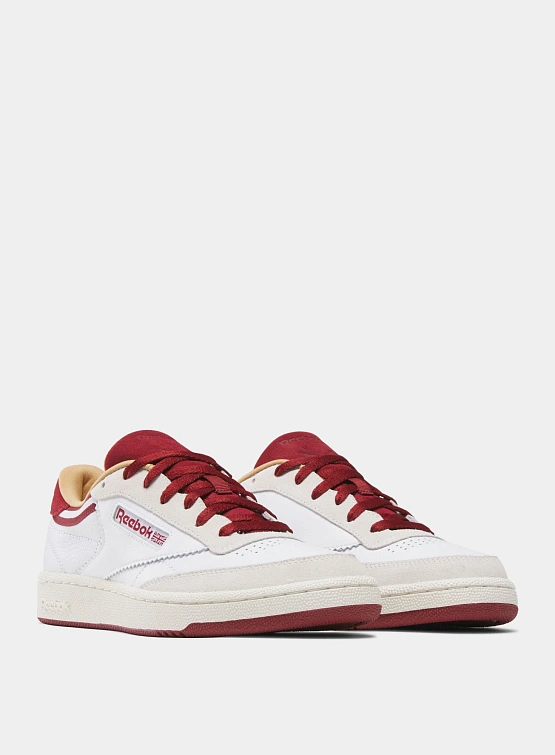 Кеды Reebok Club C 85 White/Burgundy
