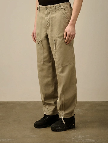 Брюки C.P. Company Cotton/Linen Cargo Vintage Khaki