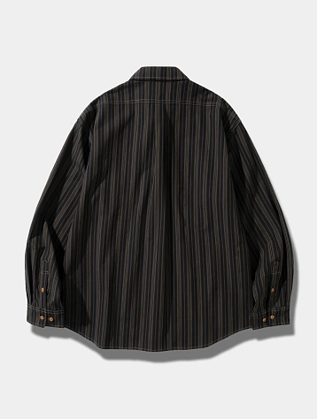 Рубашка Uniform Bridge Vintage Stripe Work Shirts Black