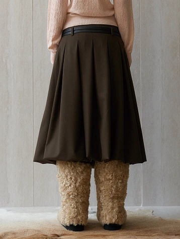 Женская юбка EPINGLER Bubble Pleats Check Brown