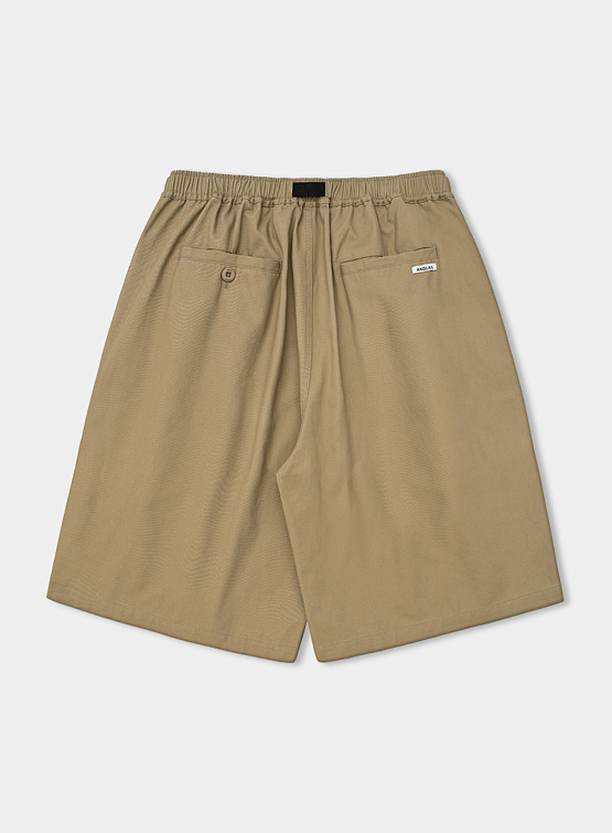 Шорты ANGLAN Twill Tuck Belt Wide Half Pants Beige