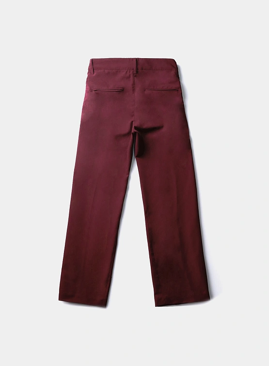 Брюки JUNTAE KIM Gathered Belt Trousers Burgundy