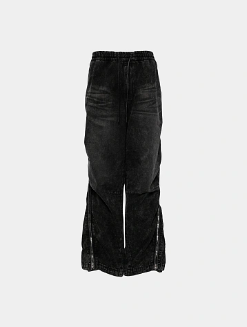 Брюки JUUN.J Full Side-Zip Destroyed Denim Black