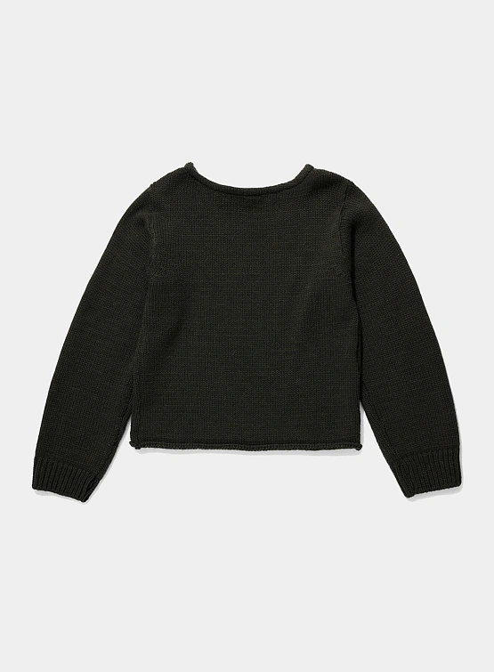 Женский свитер OPEN YY Boatneck Basic Sweater Dark Green