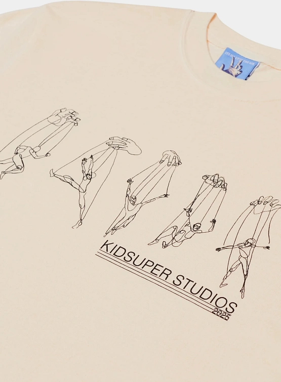 Футболка KidSuper String Puppet Tee Cream
