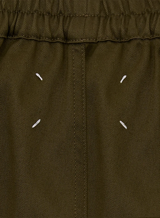 Брюки Maison Margiela Pleated Drawstring Khaki