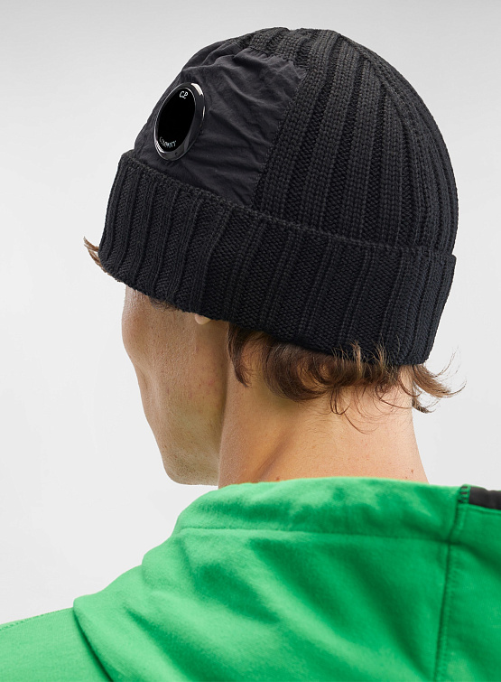 Шапка C.P. Company Extra Fine Merino Wool Lens Black