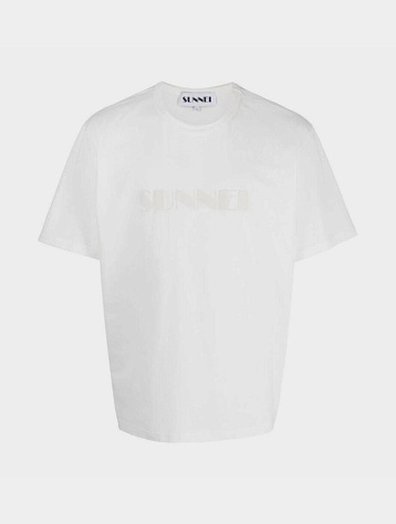 Футболка Sunnei Classic T-Shirt W Logo Off White