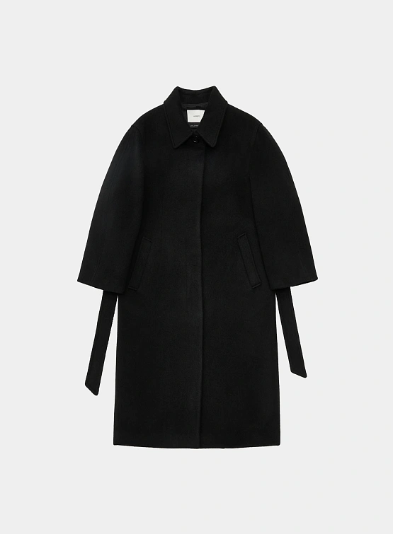 Женское пальто AMOMENTO Hourglass Long Coat Black