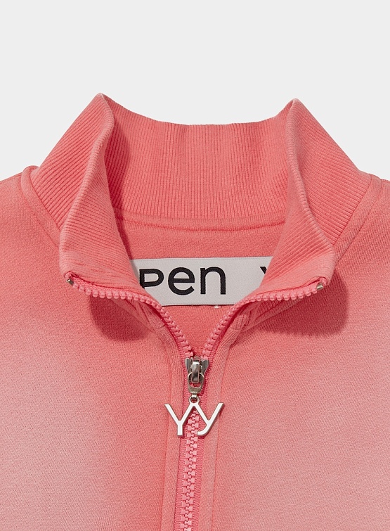 Женская толстовка на молнии OPEN YY Washed Baby Zipped Jacket Pink