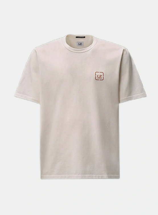 Футболка C.P. Company Metropolis Series Badge Gauze White