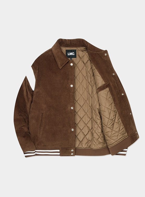 Бомбер LMC Gothic Corduroy Varsity Jacket Brown