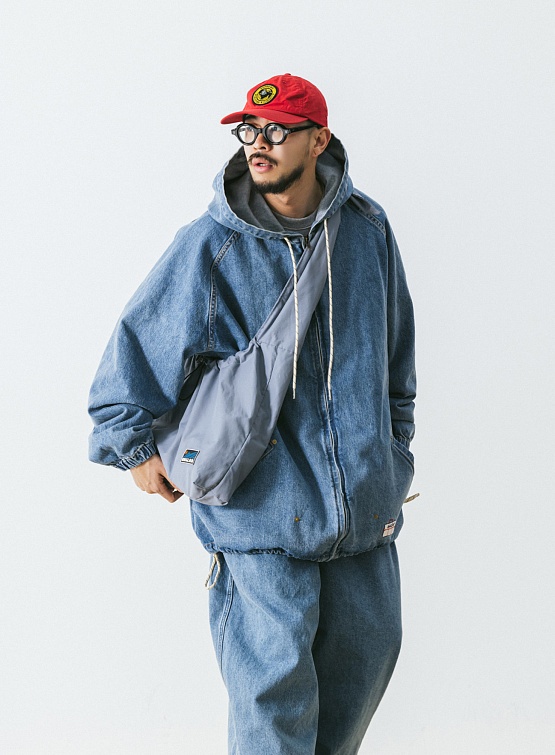 Куртка ANGLAN Stone Denim Hoodie Jacket Blue