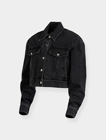 Женская куртка System Studios Black Washed Denim Jacket Black