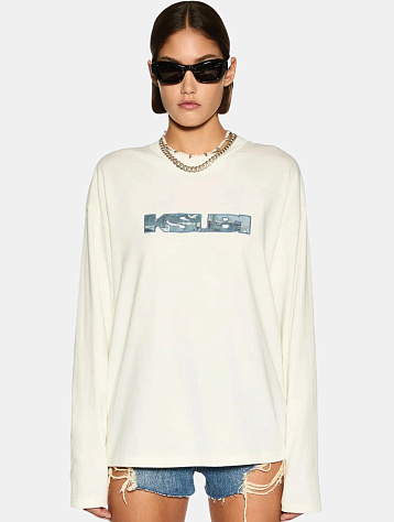 Женский лонгслив Ksubi Studio LS Tee Bleach White