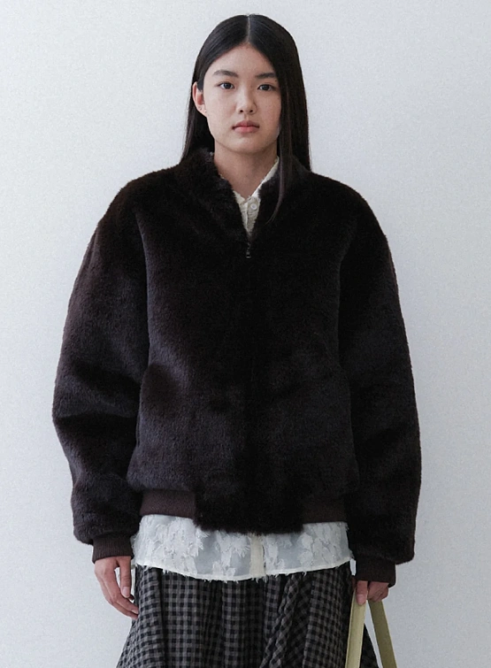 Женская шуба EPINGLER Baseball Fur Cocoa