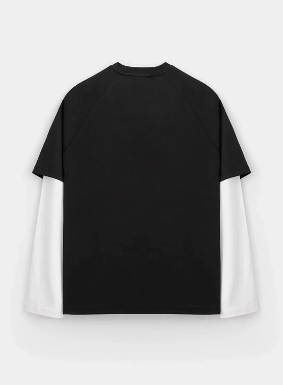 Лонгслив Stampd Double Layer LS Relaxed Black/White