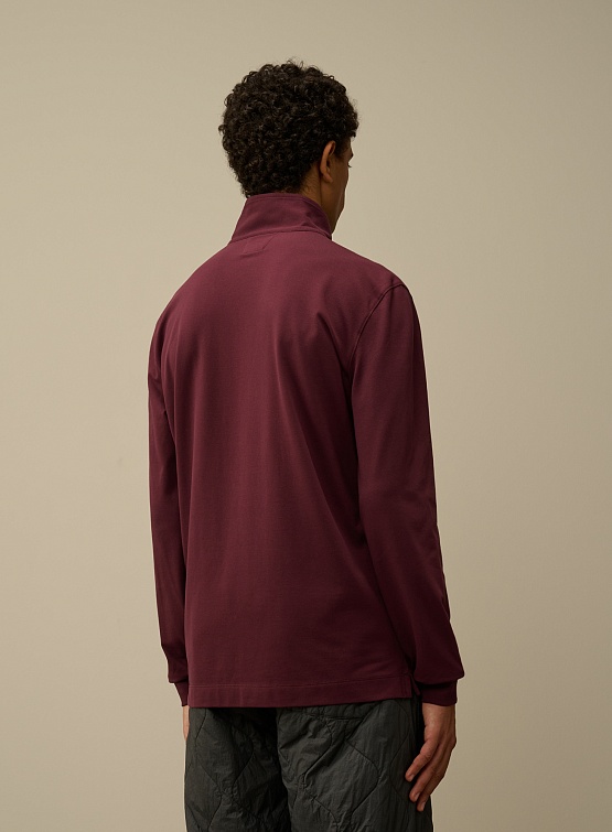 Халф-зип C.P. Company Stretch Piquet Logo Polo Potent Purple