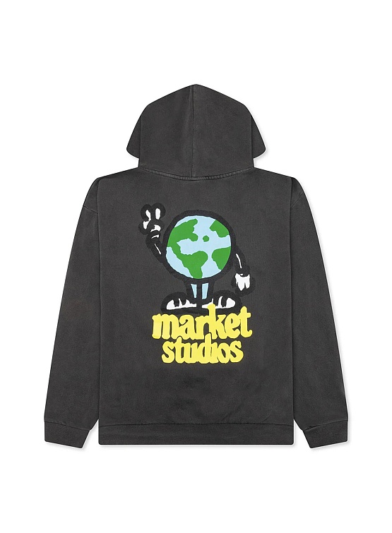 Худи MARKET World Peace Hoodie Washed Black