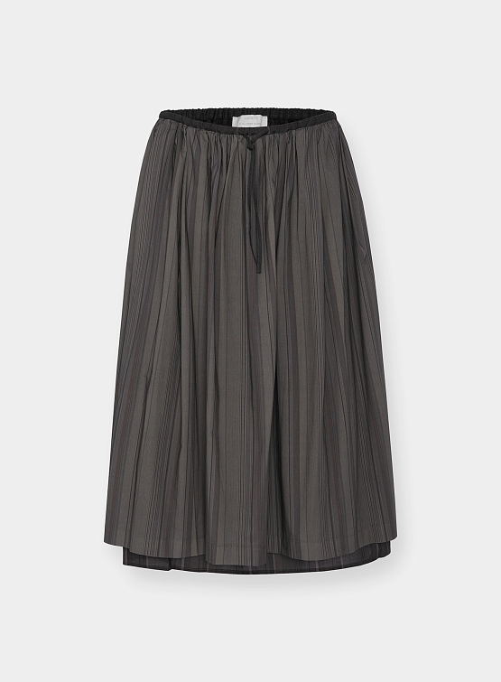 Женская юбка AMOMENTO Stripe Layered Brown