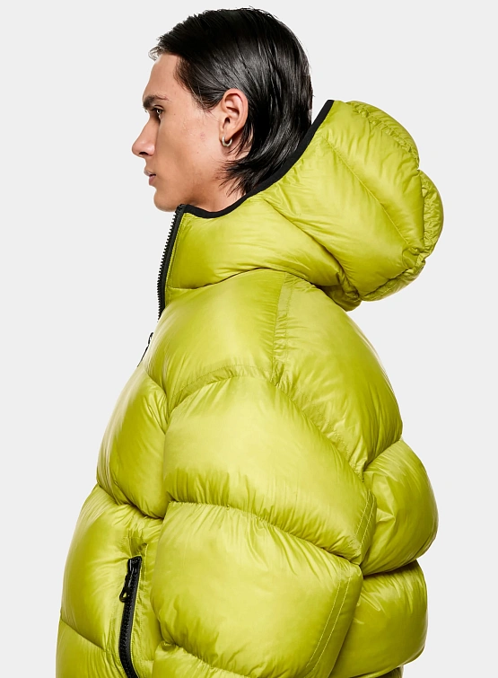 Пуховик MKI MIYUKI ZOKU Translucent Hooded Bubble Chartreuse