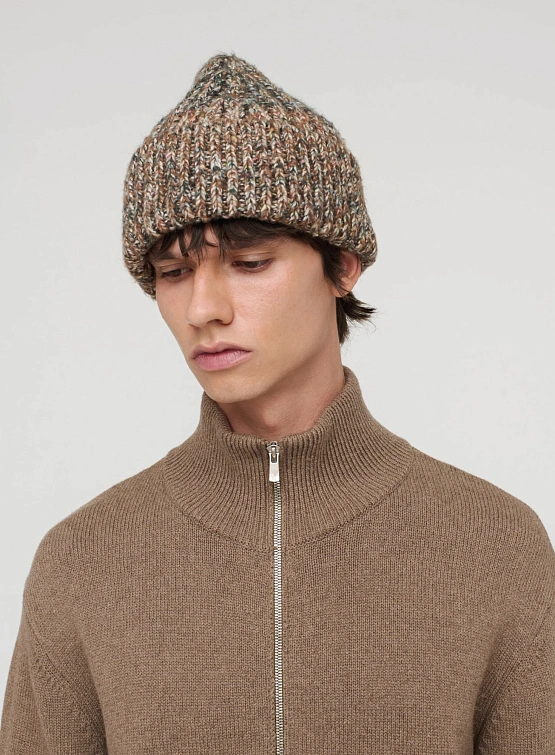 Шапка Song for the Mute Cable Knit Melange Taupe