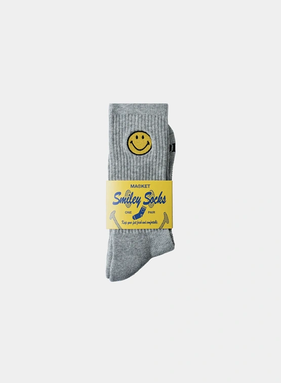 Носки MARKET SMILEY BADGE SOCKS Grey