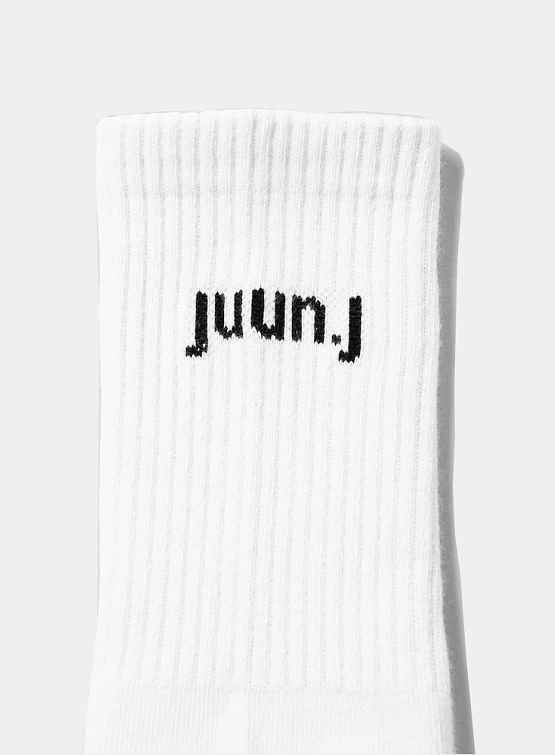 Носки Juun.J Logo Crew Socks White