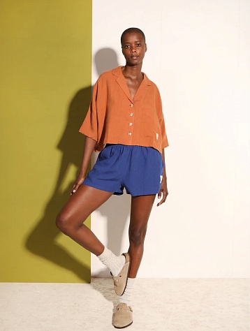 Женские шорты LF Markey Basic Linen Shorts Cobalt