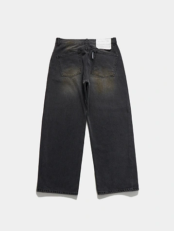 Джинсы UNAFFECTED Curved Wide Denim Black