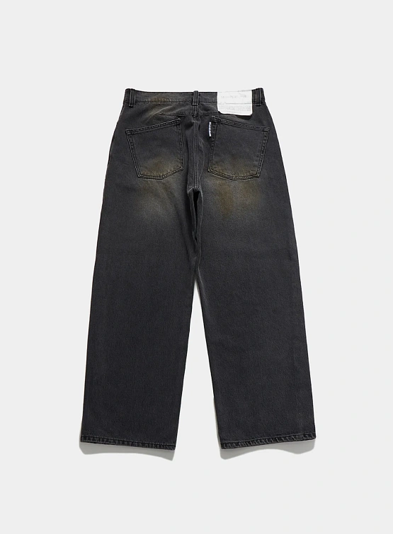 Джинсы UNAFFECTED Curved Wide Denim Black