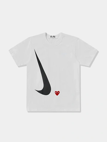 Футболка Comme des Garçons PLAY Nike x PLAY White