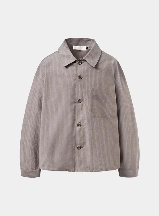 Рубашка AMOMENTO Stripe Pocket Shirt Grey