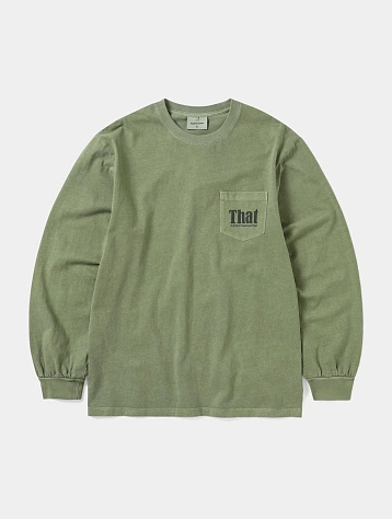 Лонгслив thisisneverthat That Pocket L/S Tee Olive