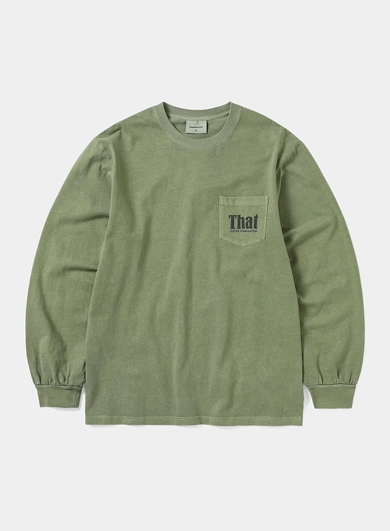 Лонгслив thisisneverthat That Pocket L/S Tee Olive