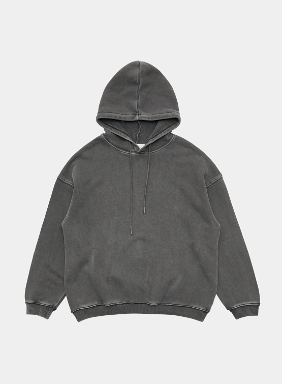 Худи AMOMENTO Garment Dyed Hoodie Charcoal