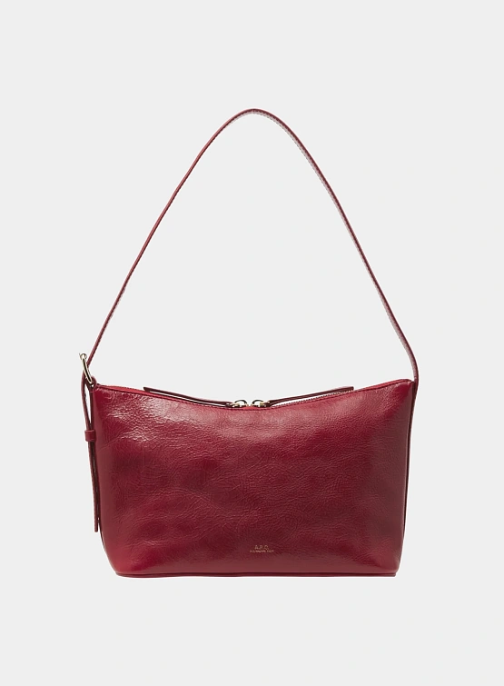 Сумка A.P.C. Vera Shoulder Crinkled Leather Red
