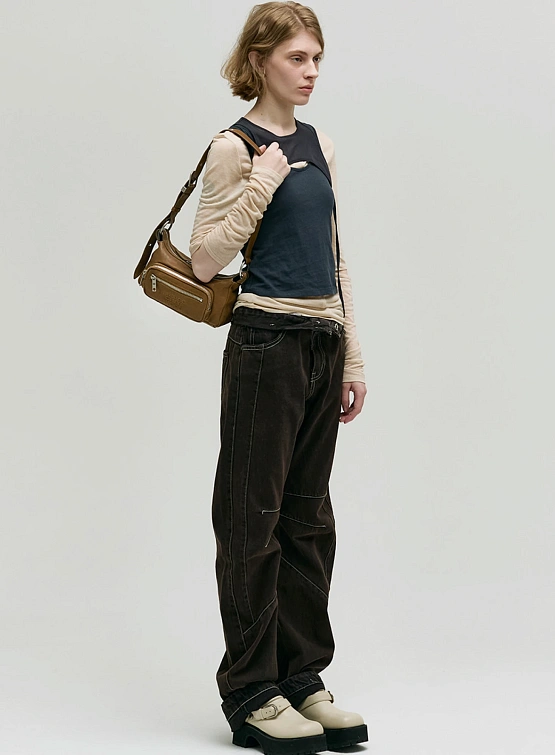 Женская сумка MARGESHERWOOD Outpocket Hobo Mini Vintage Camel