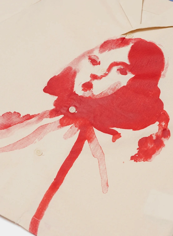 Рубашка KidSuper Painted Circus Girl Camp Shirt Natural