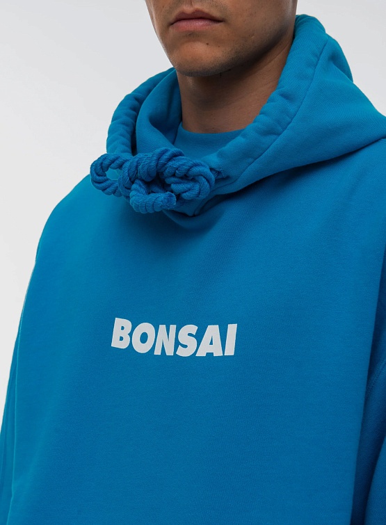 Худи BONSAI Drawstring Logo Hoodie Azure