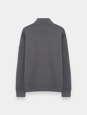 Халф-зип C.P. Company Cotton Diagonal Fleece Smoked Pearl